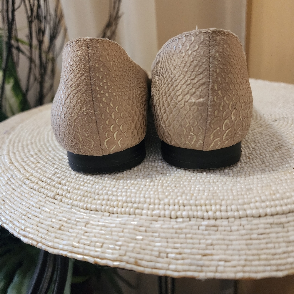 H By Halston Metallic Embossed Python Flats-Lucil… - image 5